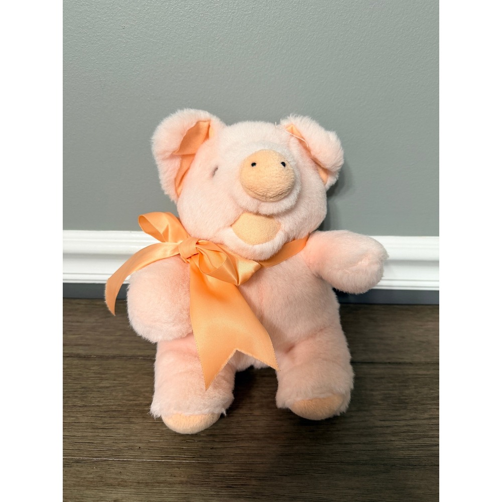 Vintage Its All Greek‎ To Me Peach Pig Plush